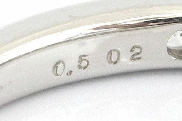 ダイヤモンド リング D0.502ct Pt900 15号 中古 指輪 - 夢市場プレミア