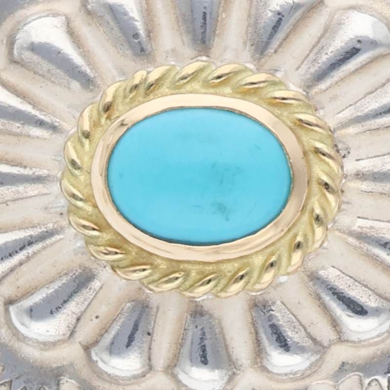 金縄ターコイズ付きフラワー