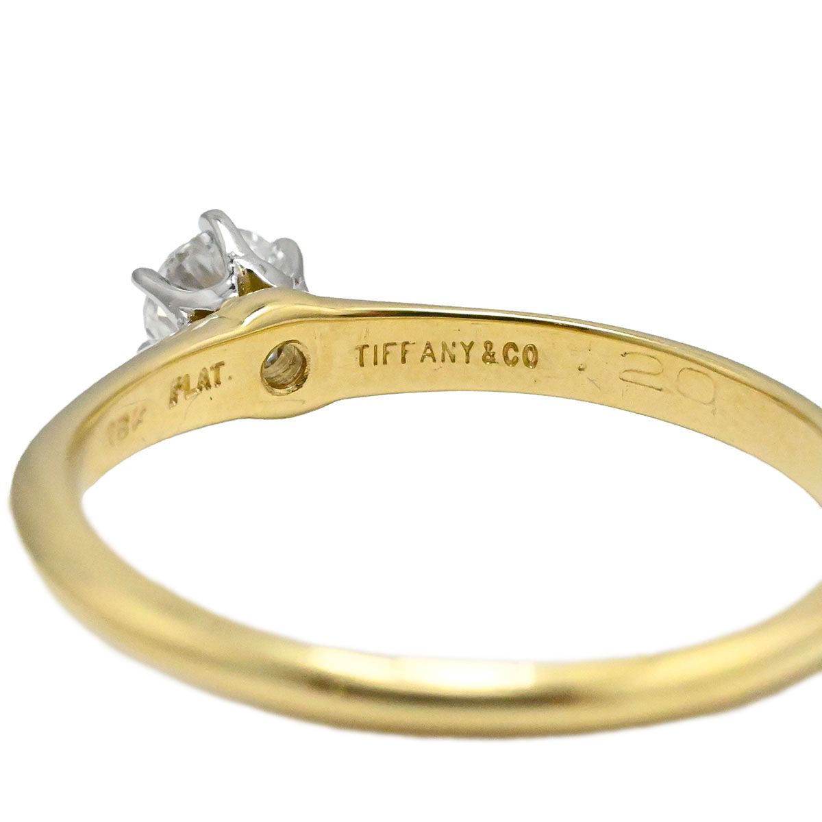 ティファニー K18YG Pt950 ダイヤ 0.20 ソリティア 10.5号 ティファニー K18YG Pt950 ダイヤ 0.20 ソリティア 10.5号