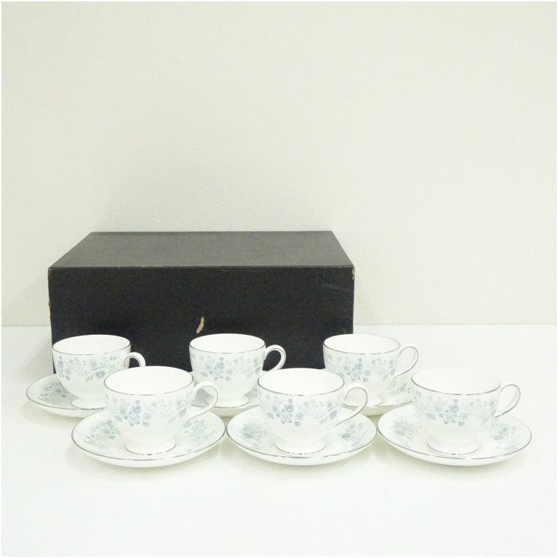 WEDGWOOD ウェッジウッド ベルフール ティーカップ6客セット 共箱 食器 おしゃれ かわいい レトロ ディスプレイ 来客 コップ テーブルウェア キッチン カフェ