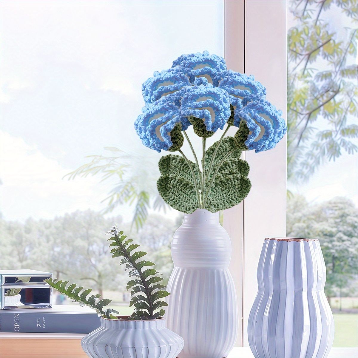 6個の手作り生地で作られた赤いカーネーションの装飾写真の道具家族のパーティーの家の装飾花嫁の結婚の花束の装飾、織り花のギフトママ、先生、妻、友達に