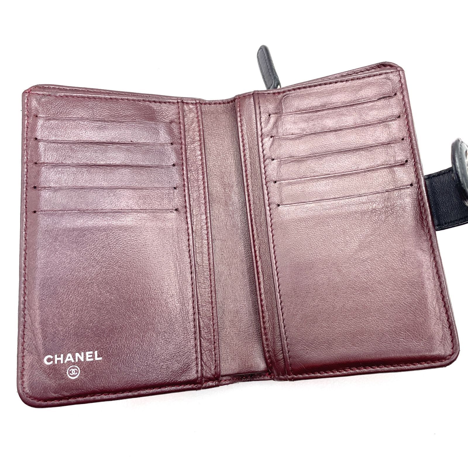 277】極美品 CHANEL/シャネル マトラッセ ラムスキン コンパクト 