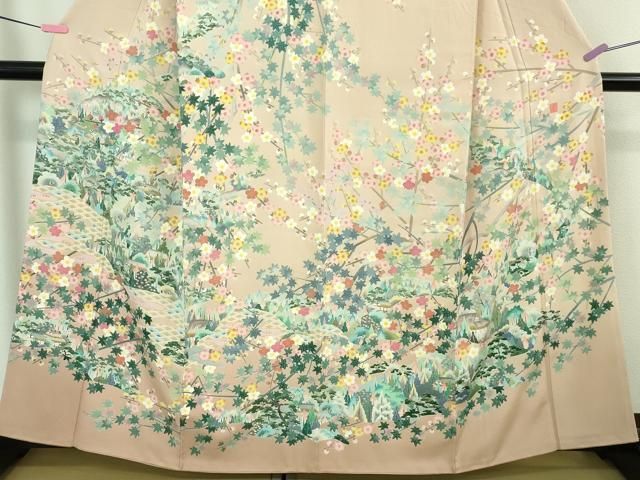 平和屋本店□極上 本加賀友禅作家 上田修壮 訪問着 風景吉祥