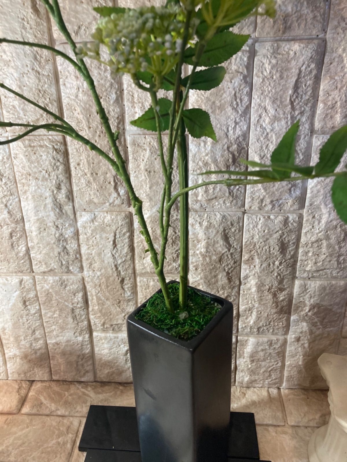 光触媒　人工観葉植物　ウォールグリーン　フェイク　アレンジ　ナナカマド花器付