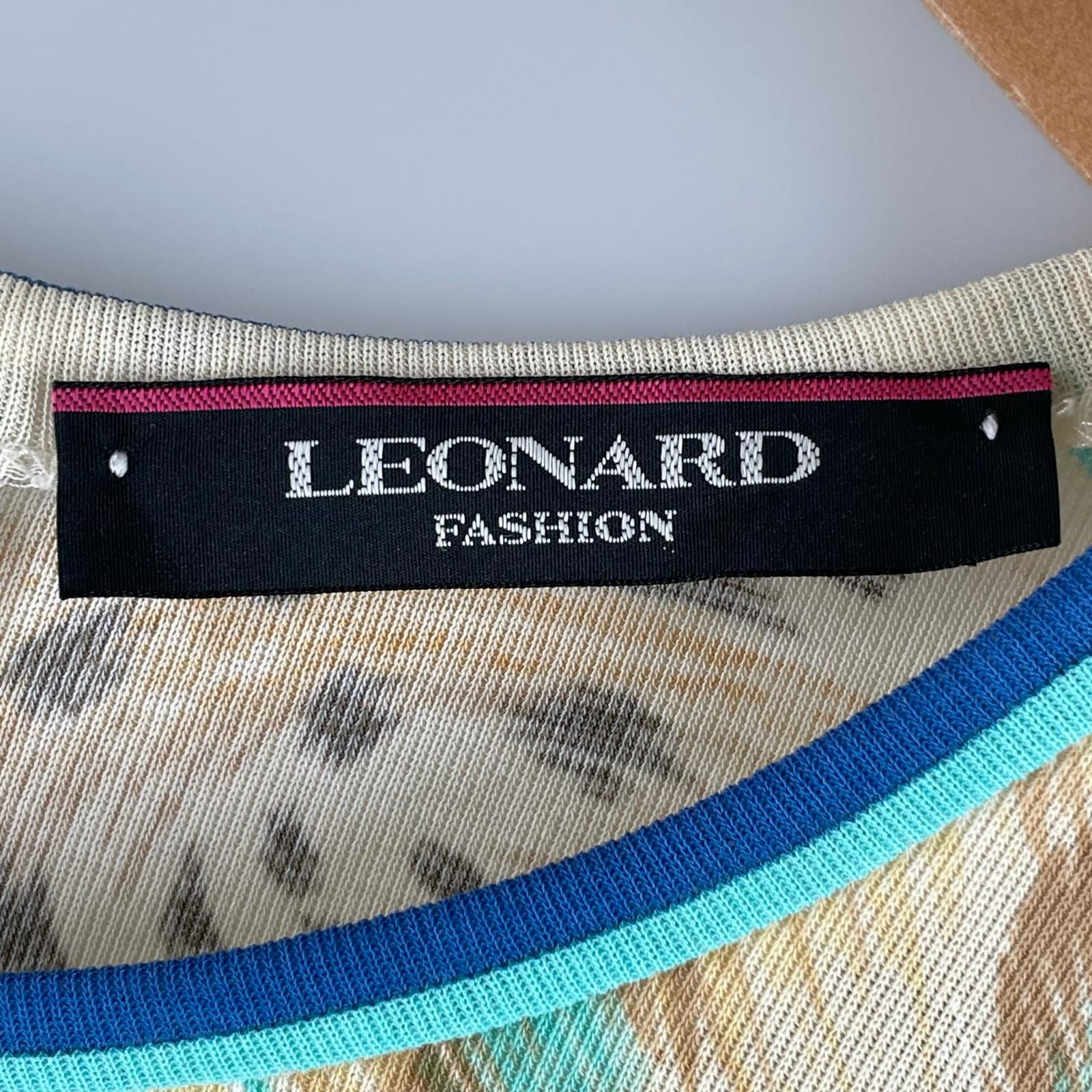 LEONARD レオナール レディース 半袖Tシャツ コットン マルチ