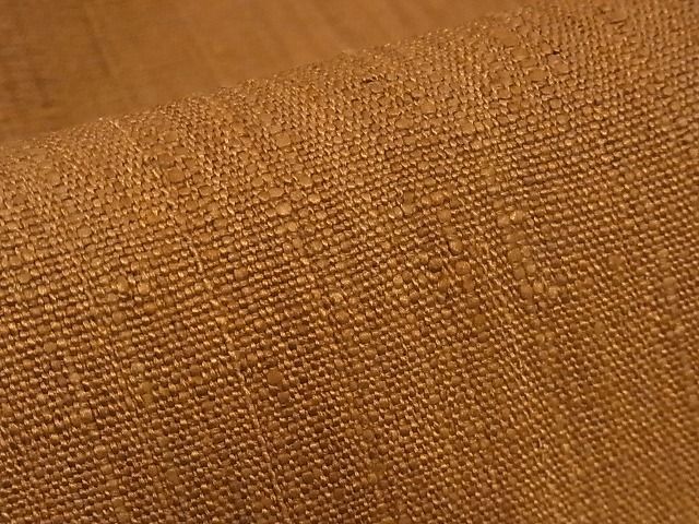 平和屋本店□極上 浦野理一 経節紬 九寸名古屋帯 唐茶色 正絹 逸品 未  