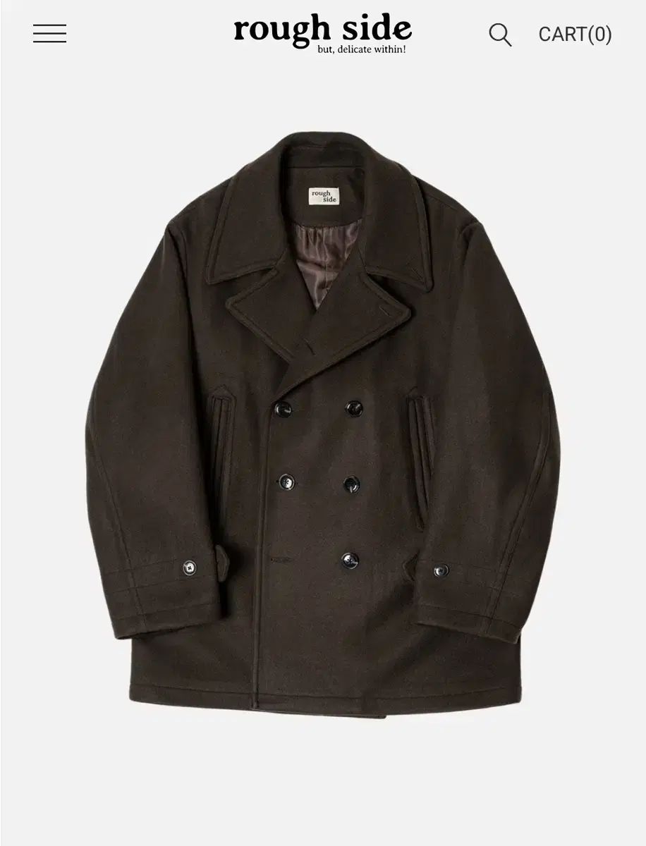 ROUGH SIDE ピーコート ダークブラウン 3 KANDAIZUMI_COM