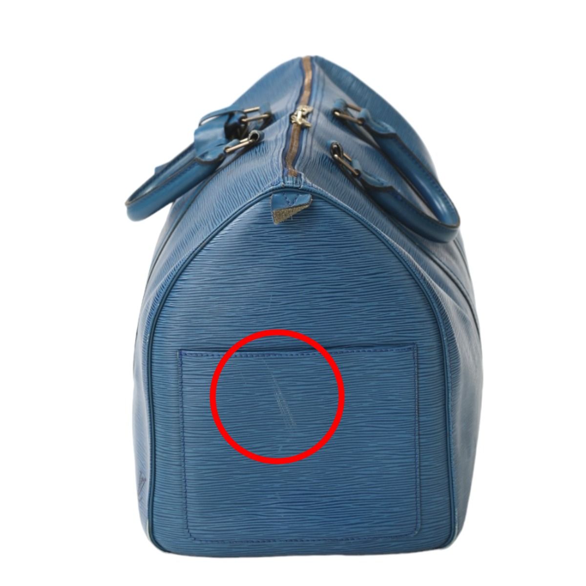 ルイヴィトン エピ キーポル50 トレドブルー ボストンバッグ 旅行かばん