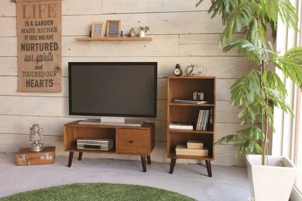 北欧風 オープン ラック 木製 収納棚 キャビネット