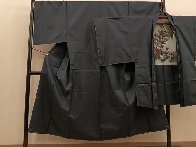 平和屋着物男性　本場大島紬　アンサンブル　80亀甲　正絹　逸品　未使用　BAAN8123pu