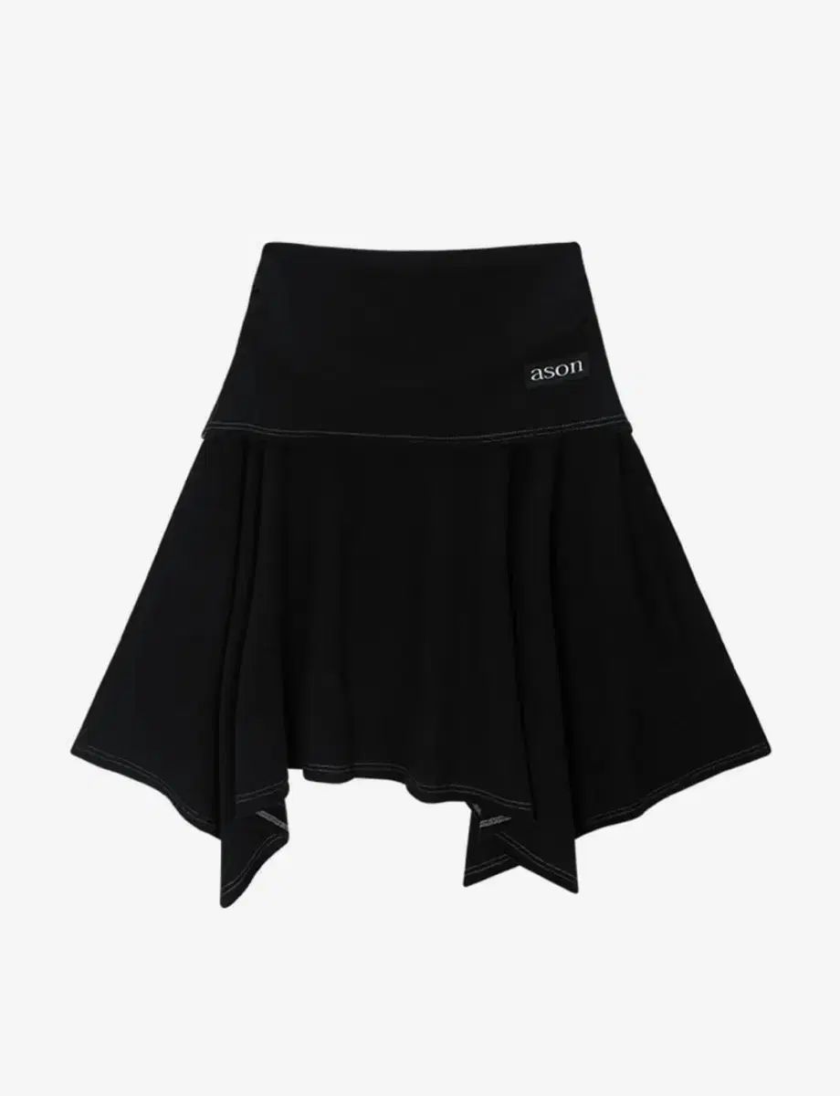 ason(アズオン) LENA UNBALANCE SKIRT ／ BLACK - メルカリ