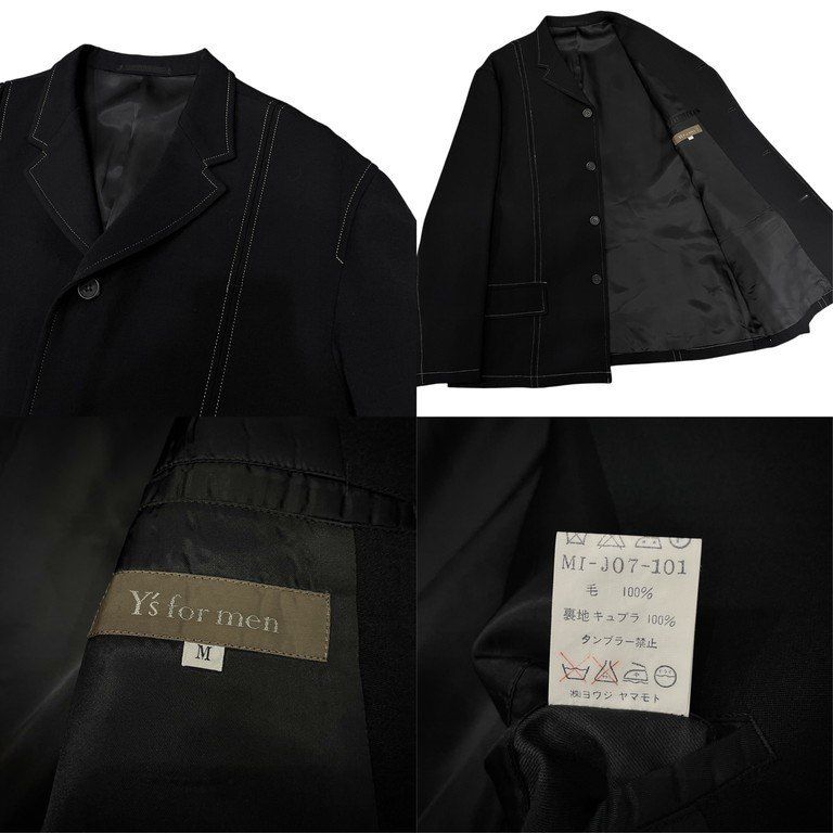 Y's for men グレーステッチセットアップスーツ テーラードジャケット