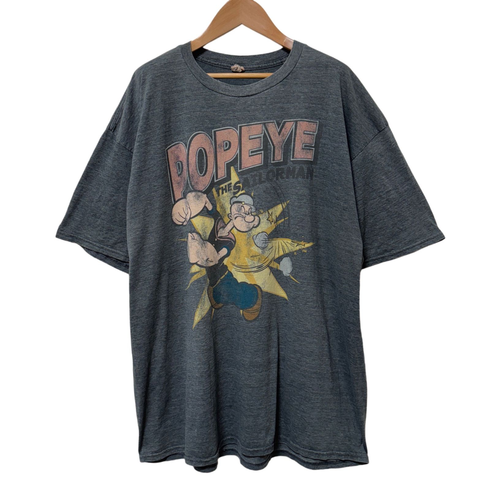 (古着)00s POPEYE プリントTシャツ アート　cityboy 古着 POPEYE ポパイ キャラクタープリントTシャツ メンズL相当