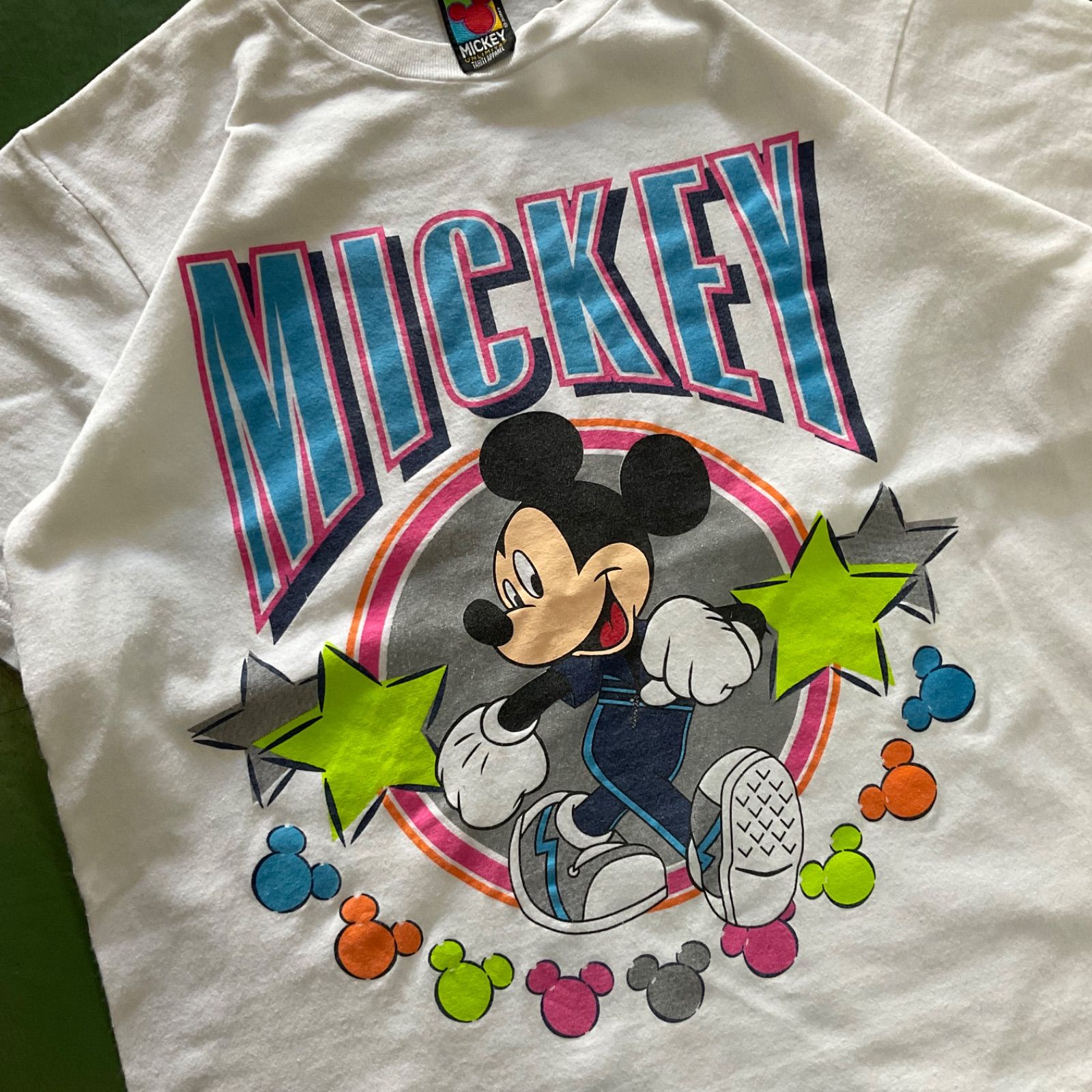 90s ディズニーヴィンテージ ミッキー USA製 カラフルTシャツ - メルカリ