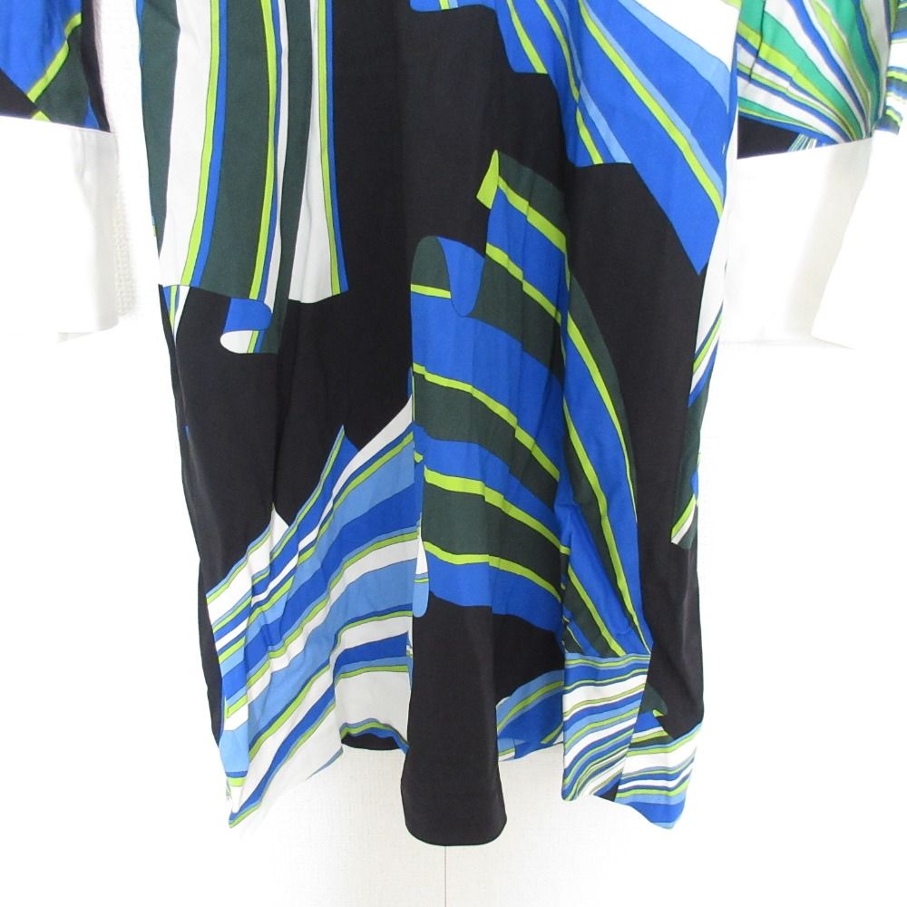 良品 EMILIO PUCCI エミリオプッチ 総柄 クレリックシャツ ドレス  