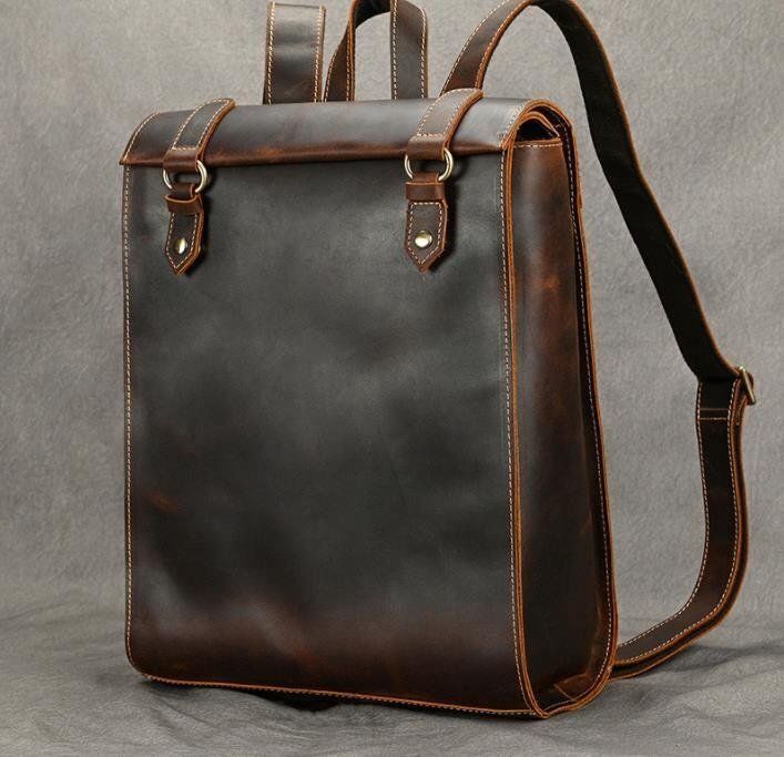 ヌメ革リュックサック ハンドメイド ショルダーバッグ 斜めがけ ハンドメイドリュックバッグ 本革