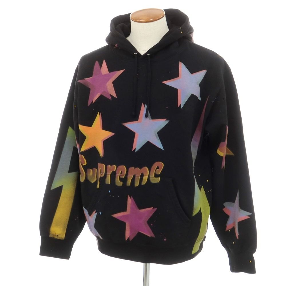 【】シュプリーム Supreme 2021年春夏 Gonz Stars Hooded Sweatshirt コットン パーカー ブラック【サイズM】【メンズ】