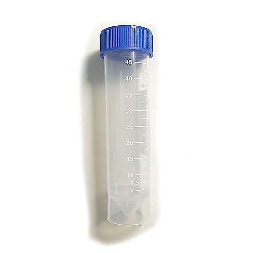Zzioloum 遠心分離管 50ml 遠沈管 自立タイプ 50本入り ポリプロピレン製 印刷目盛付 蓋付き 遠心分離機適用 研究実験用昆虫採集 試験管