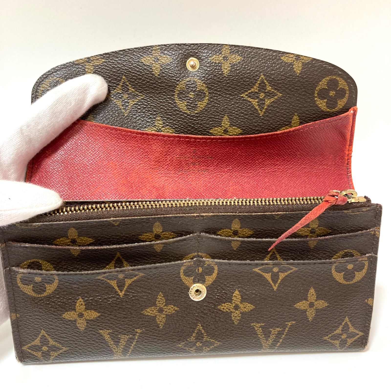 展示品】ルイヴィトン ポルトフォイユ・エミリー 長財布 モノグラム 手  
