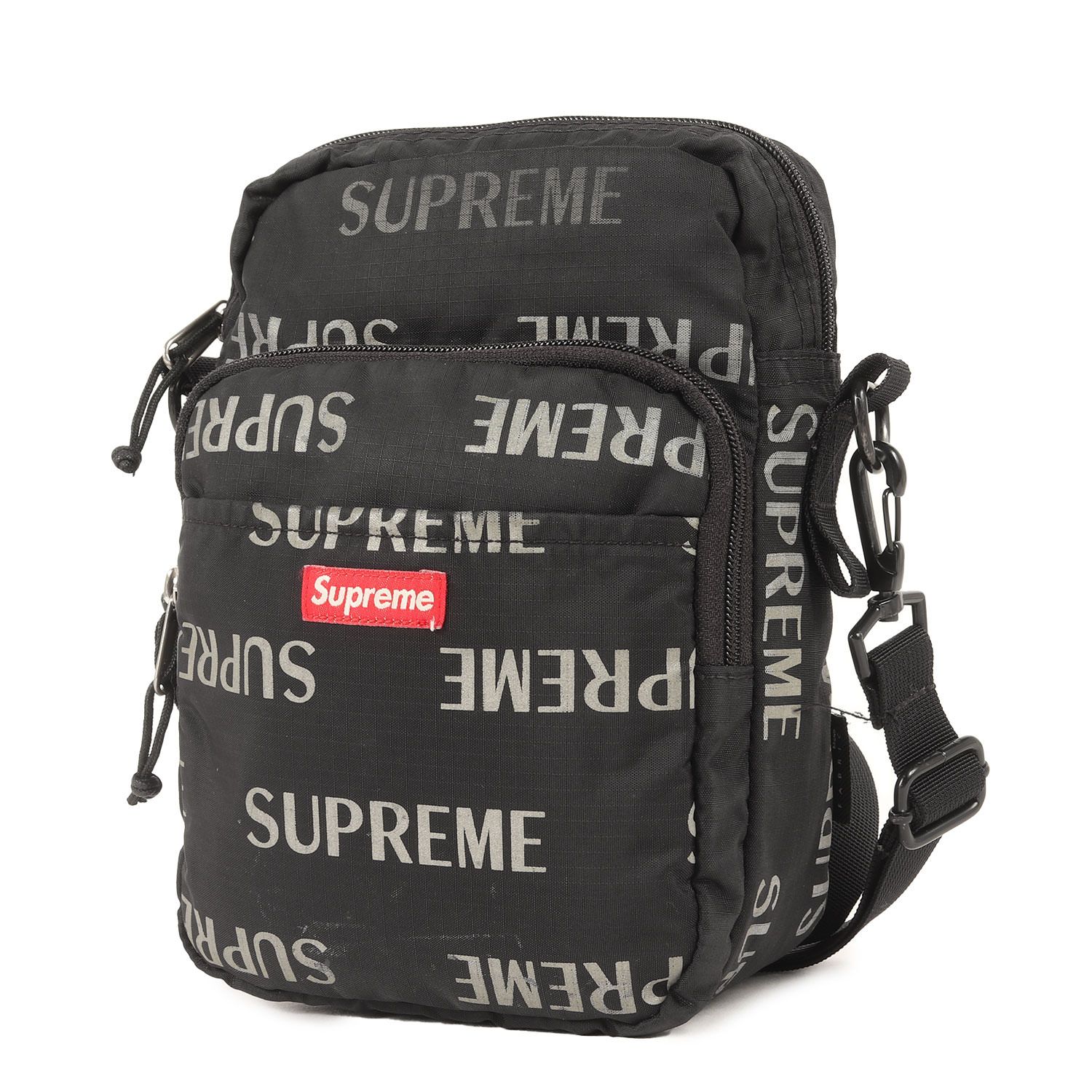 Supreme シュプリーム バッグ ブラック 黒 | リフレクターロゴ柄