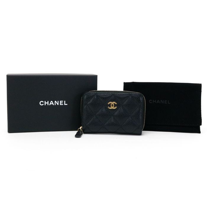 シャネル CHANEL マトラッセ クラシック ジップ コインパース キャビアスキン (レザー) GD金具 ココマーク AP0216 コインケース  ラウンドファスナー コンパクトウォレット ミニ財布 レディース ブラック 中古 mbg27004 - メルカリ