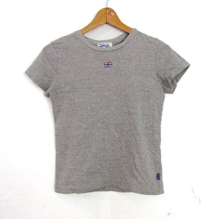 バーバリーズブルーレベル 半袖Ｔシャツ クルーネック トップス レディース Mサイズ グレー系 Burberrys BLUE LABEL バーバリーズブルーレベル 半袖Tシャツ クルーネック トップス