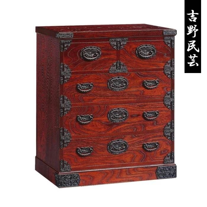 時代箪笥　民芸箪笥　収納家具　整理箪笥　装飾金具　和箪笥 仙台箪笥 時代箪笥 整理箪笥 衣装箪笥 幅約1200mm 和箪笥 送料