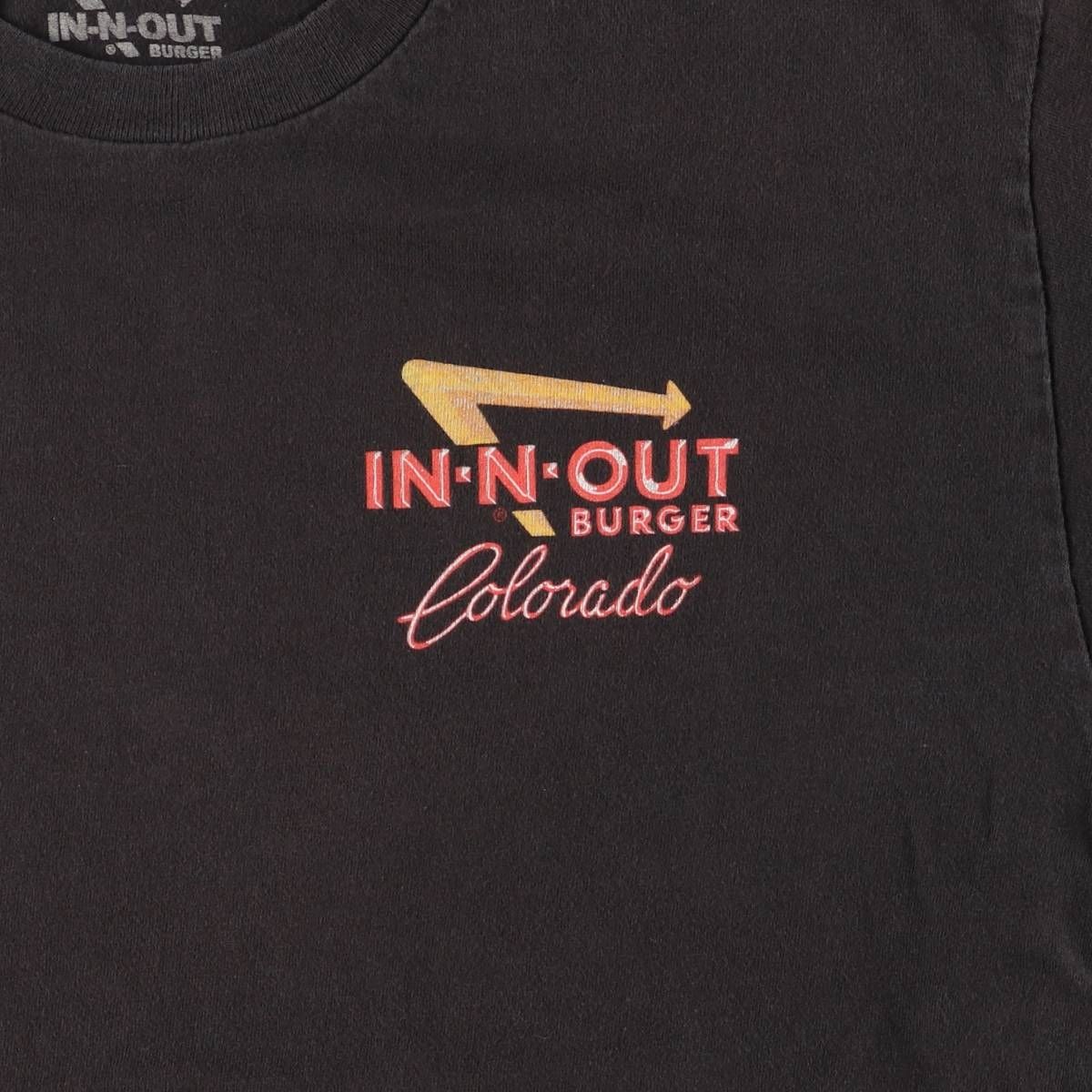 古着 IN-N-OUT BURGER インアンドアウトバーガー アドバタイジングTシャツ メンズM相当/eaa582340