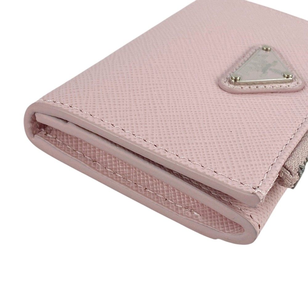 □未使用□ プラダ 二つ折り コンパクト 財布 サイフ サフィアーノ