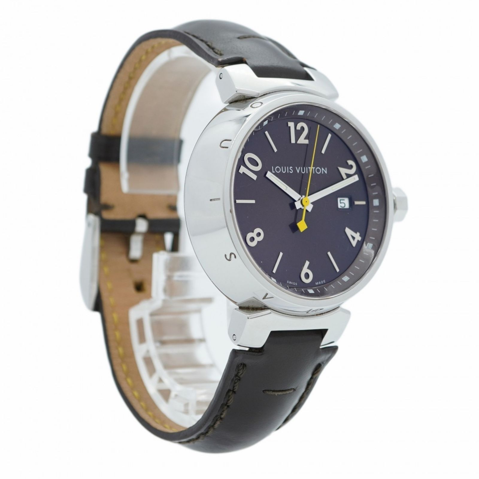  ルイ ヴィトン タンブール Q 1111 ブラウン文字盤腕時計 メンズ 腕時計(クォーツ) 腕時計(アナログ)