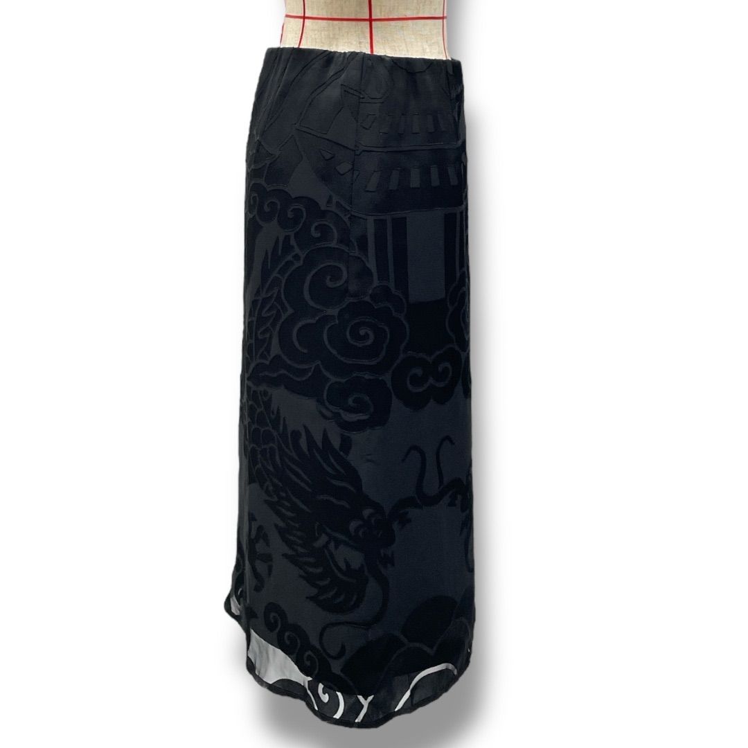 VIVIENNE TAM ヴィヴィアンタム ドラゴン柄スカート ひざ丈