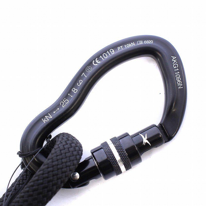 ハイク HYKE CLIMBING ROPE BELT クライミング ロープ ベルト カラビナ ナイロン タグ付き F 黒 ブラック /KW ■GY30