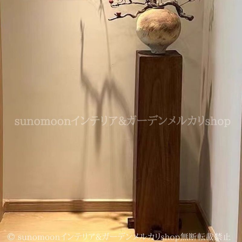 木製 フラワー スタンド 花台 鉢台 ナチュラル スリム 直方体 おしゃれ かわいい インテリア 観葉植物 贈り物 ギフト リビング オフィス