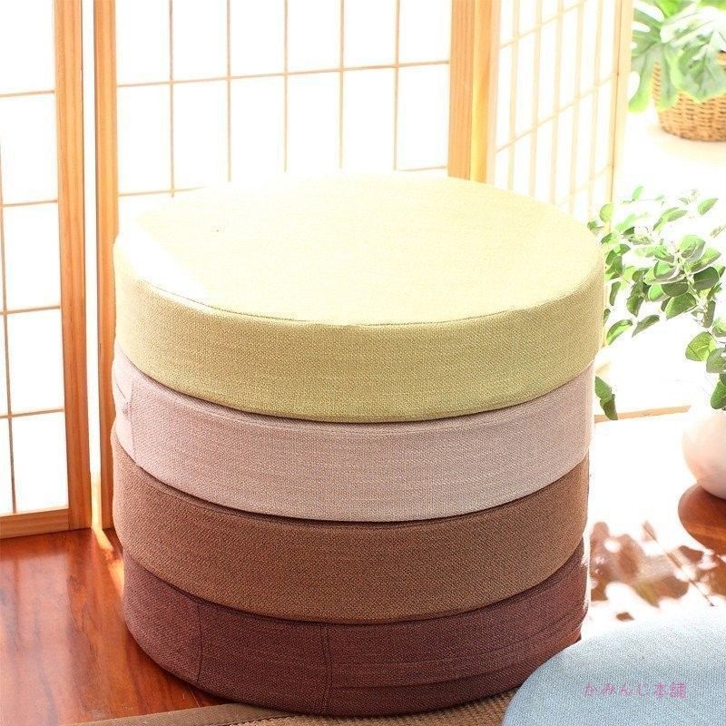 座布団 丸型 クッション 円座 クッション 直径50cm リネン 坐布 ッション 床用 ざぶとん インテリア 丸型 円形