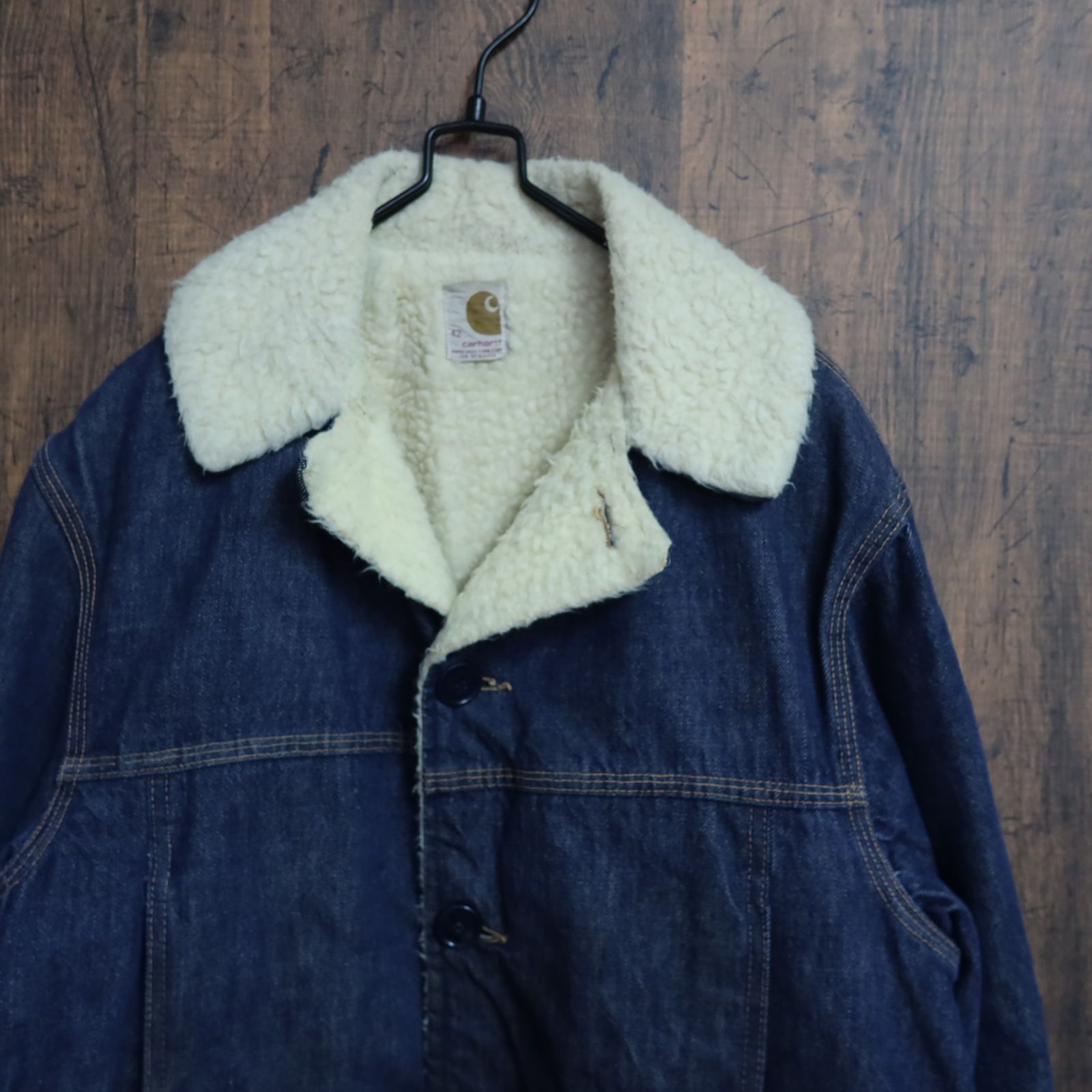 70s Vintage US古着☆Carhartt カーハート デニムボアジャケット 