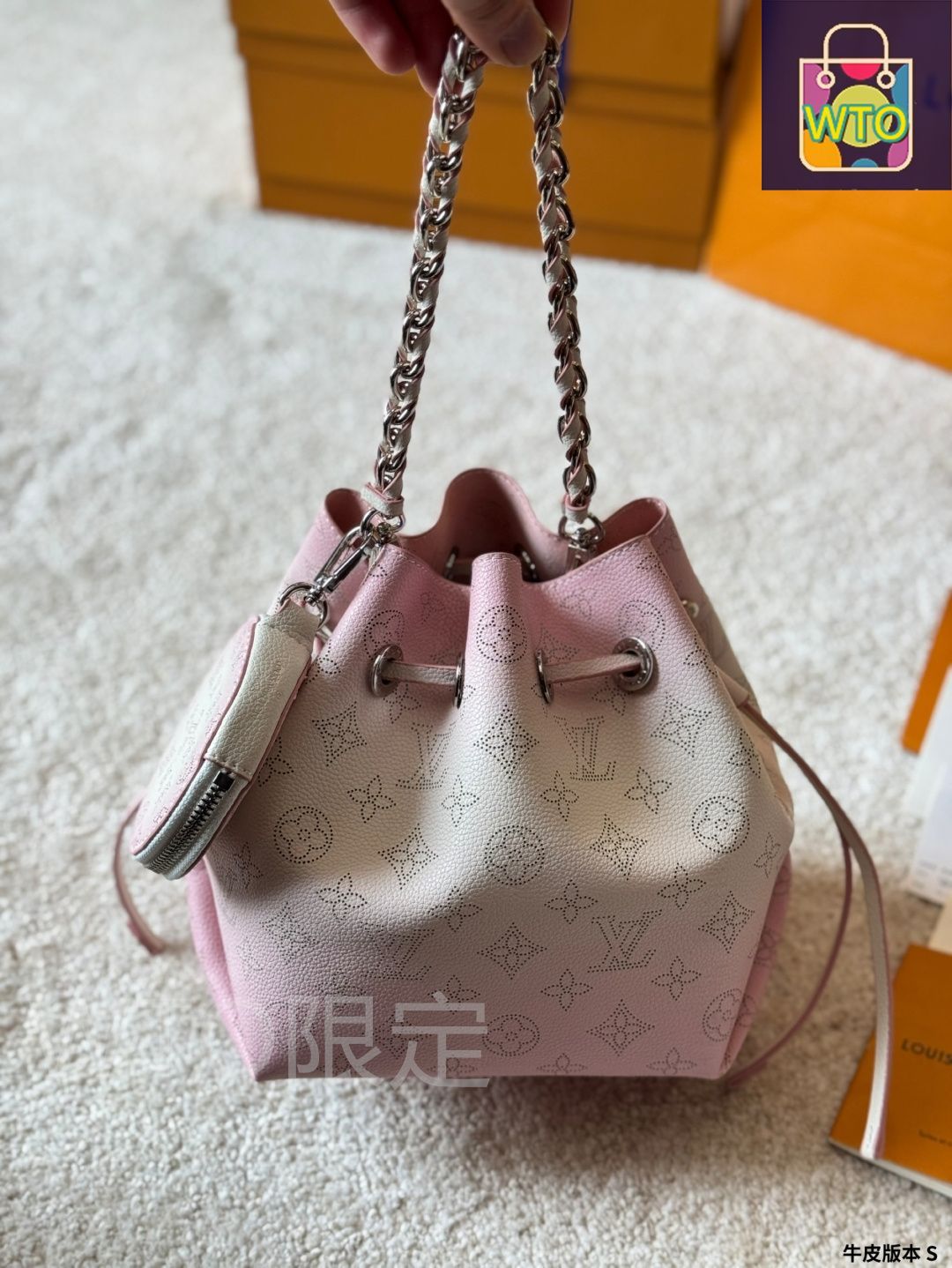 ルイヴィトン BELLA バケットバッグ カーフスキン 今日特価】Louis Vuitton Bella ハイクオリティ ミニバケット