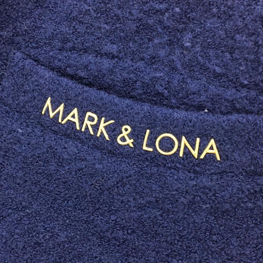 マークアンドロナ ニットスカート ネイビー×白×ボルドー ウール混 ラップ レディース M ゴルフウェア MARK＆LONA LLC-HASEGAWATOSO_COM