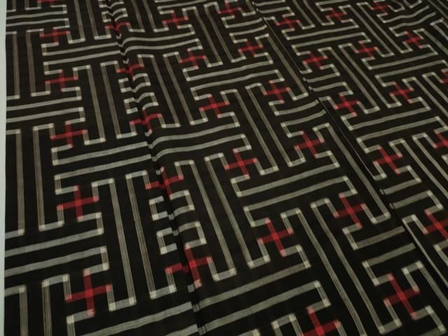 平和屋本店□希少 本場大島紬 龍郷絣 秋名バラ 逸品 DZAA5589kh5  