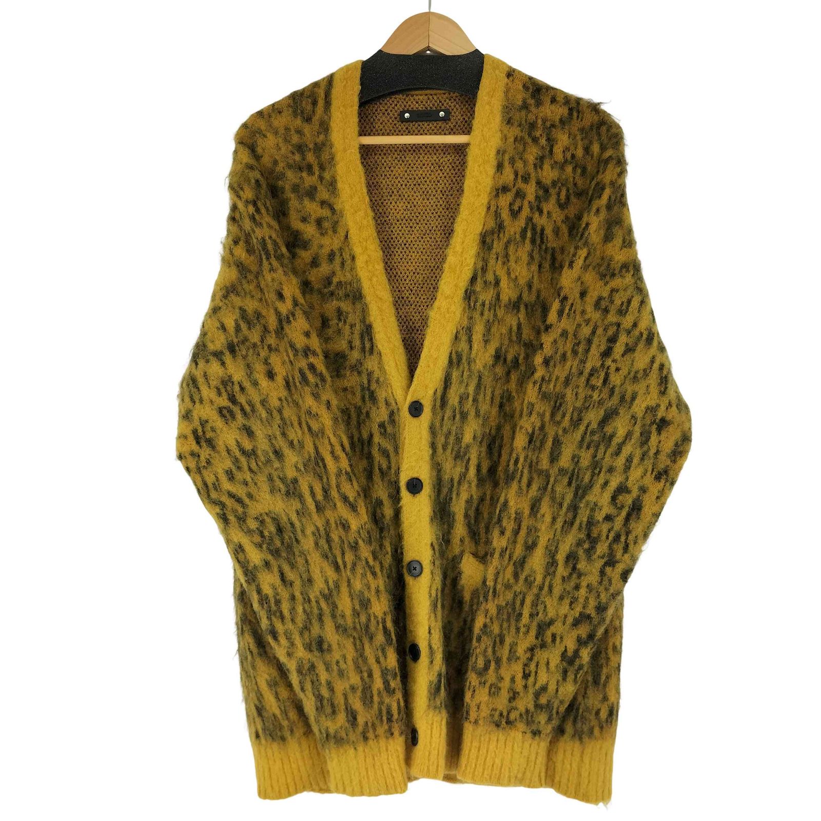 マインデニム MINEDENIM Kid Mohair Leopard Knit Long Cardigan メンズ JPN 2