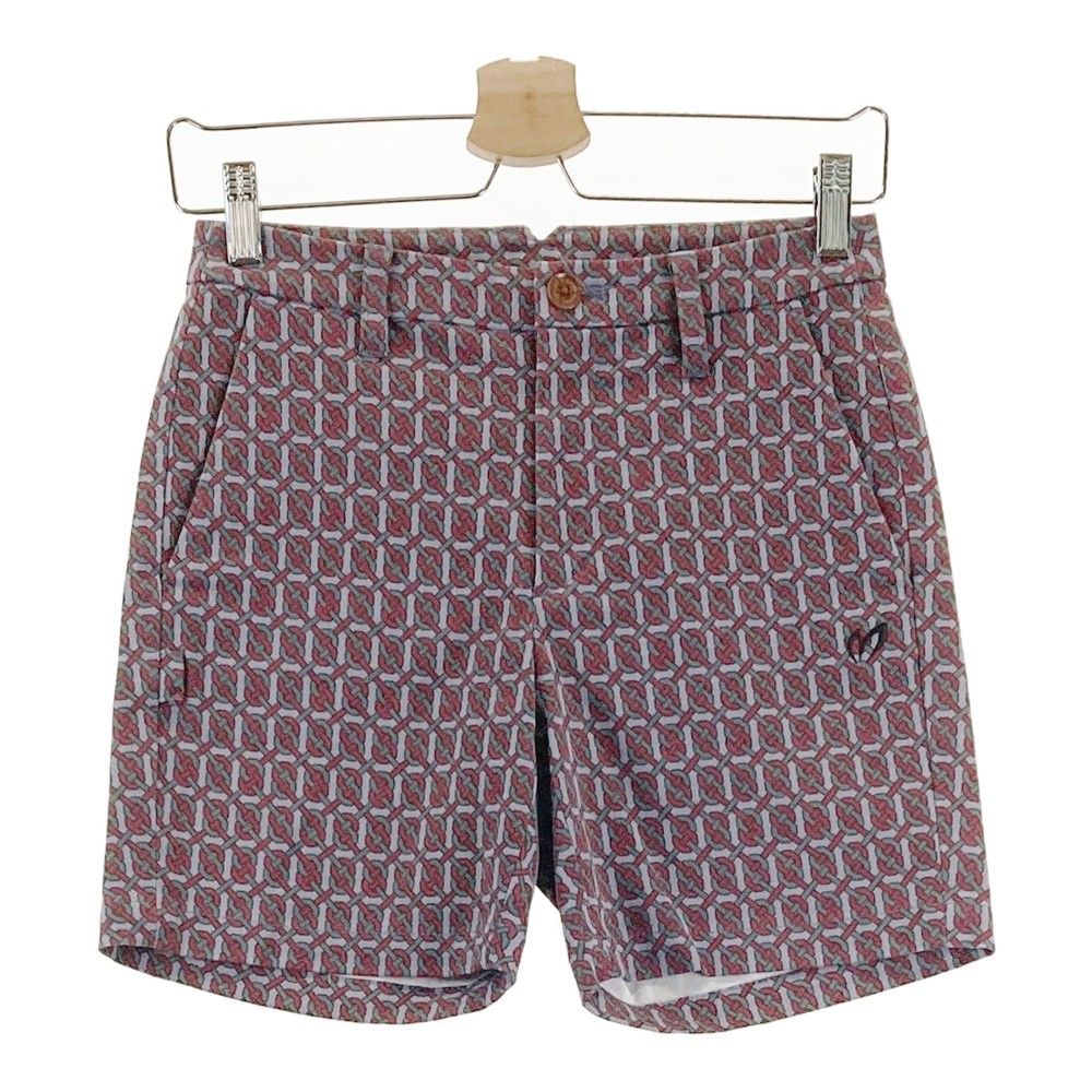 マスターバニーエディション ストレッチ ハーフパンツ 総柄 黒×白