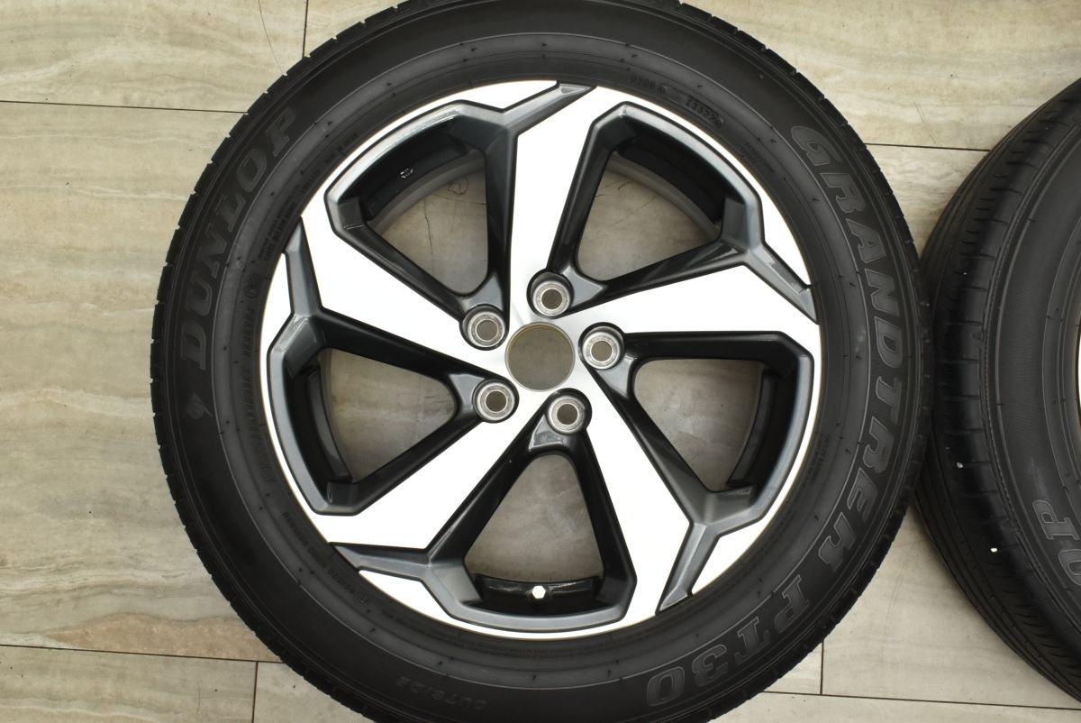 トヨタ RAV4 PHV 純正 18in 7J 35 PCD114.3 ダンロップ グラントレック PT30 225 60R18 切削光輝 ダークグレーメタリック WWW_KEYKAYAK_COM