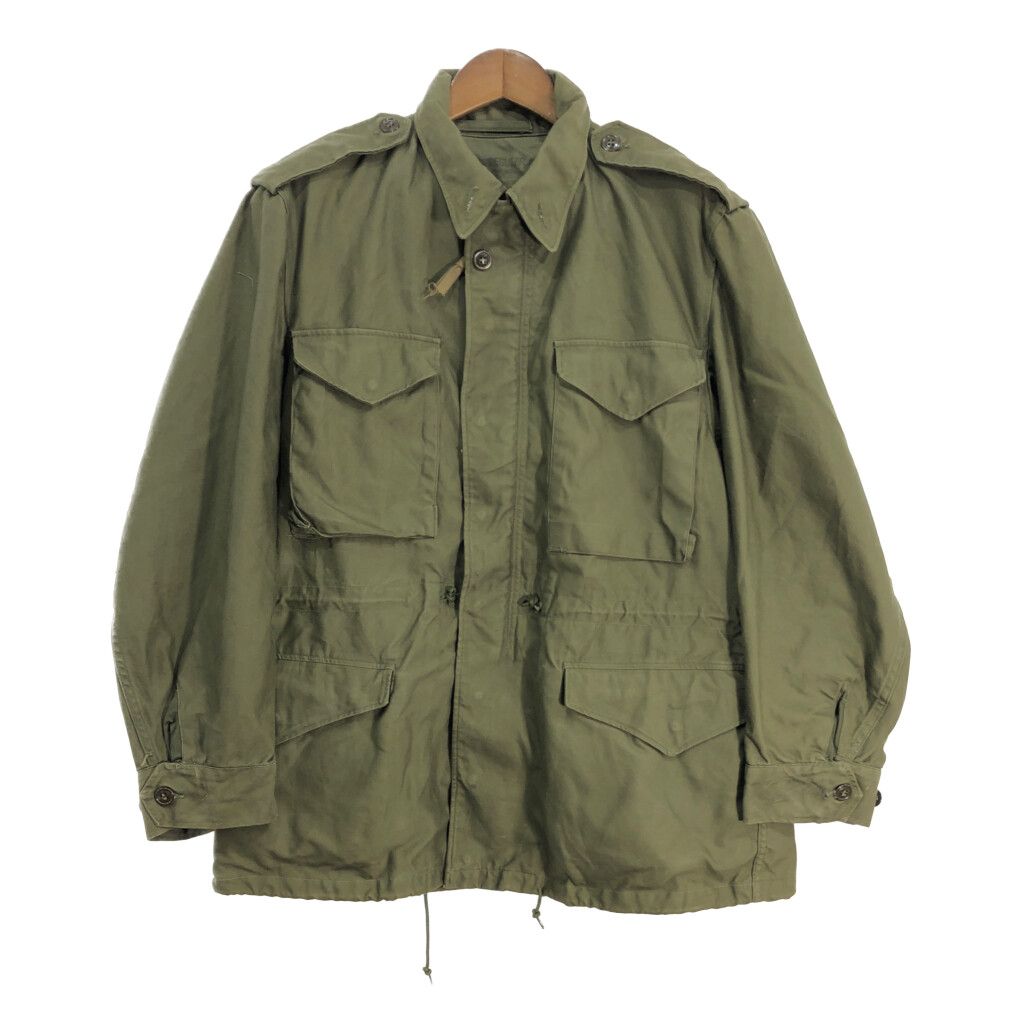 50年代 米軍実物 U.S.ARMY M-51 フィールドジャケット ヴィンテージ ミリタリー オリーブ (メンズ MEDIUM REGULAR) 中古 古着 S4877