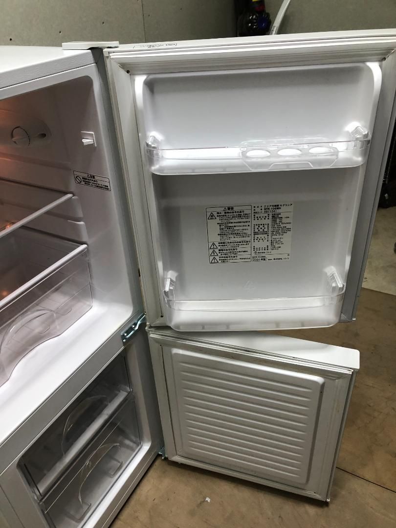 【引取りのみ】ニトリ　冷蔵庫106L 2021年製 106L 2ドア冷蔵庫 Nグラシア WH (リサイクル回収有り） | ニトリ