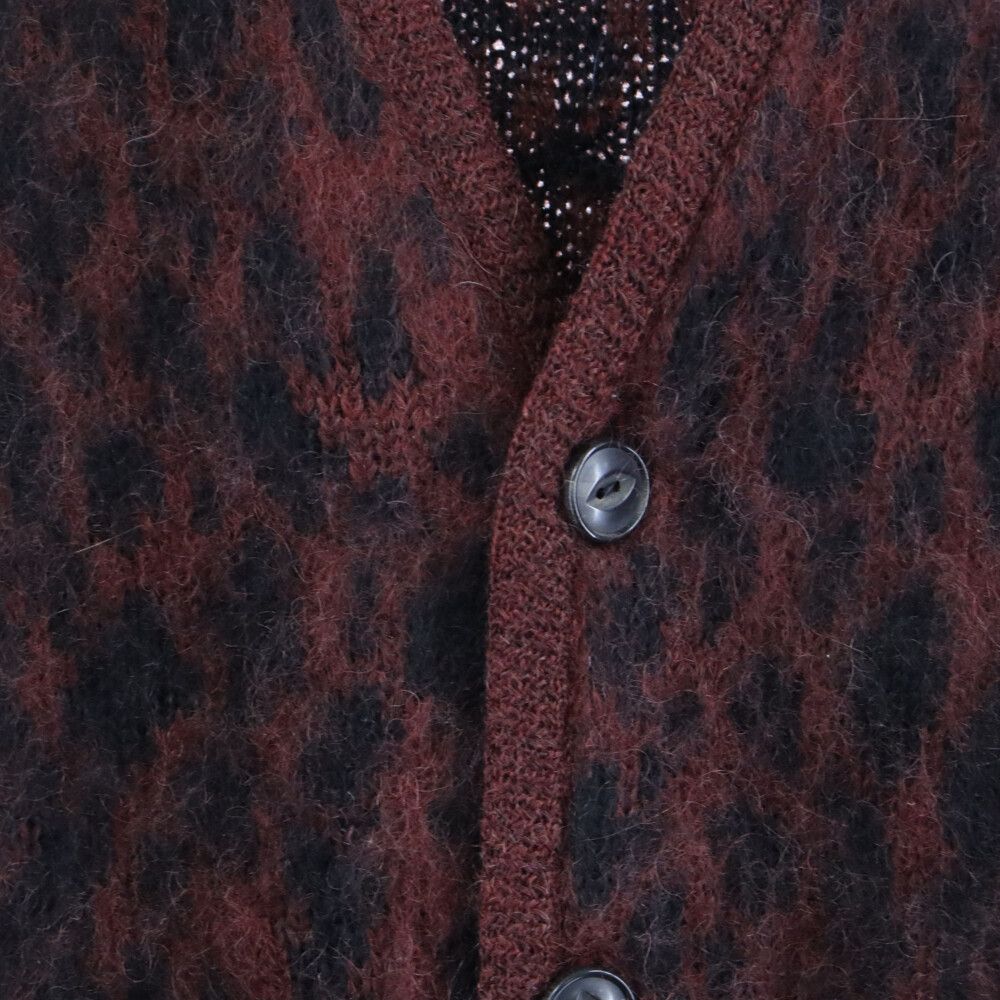 WACKO MARIA レオパード　モヘア　ニット　ジャガード　カーディガン S WACKO MARIA (ワコマリア) LEOPARD JACQUARD CARDIGAN (TYPE-1