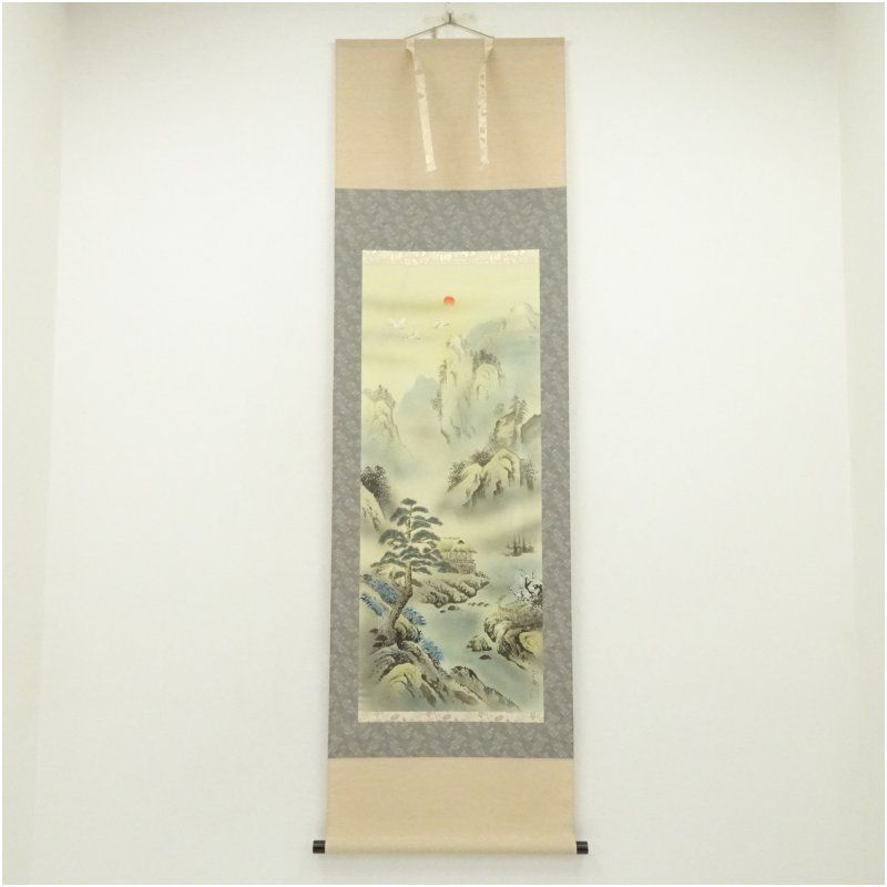 坪内正庵筆 十二神将守護軸 肉筆絹本掛軸（共箱） 掛け軸 床の間 書