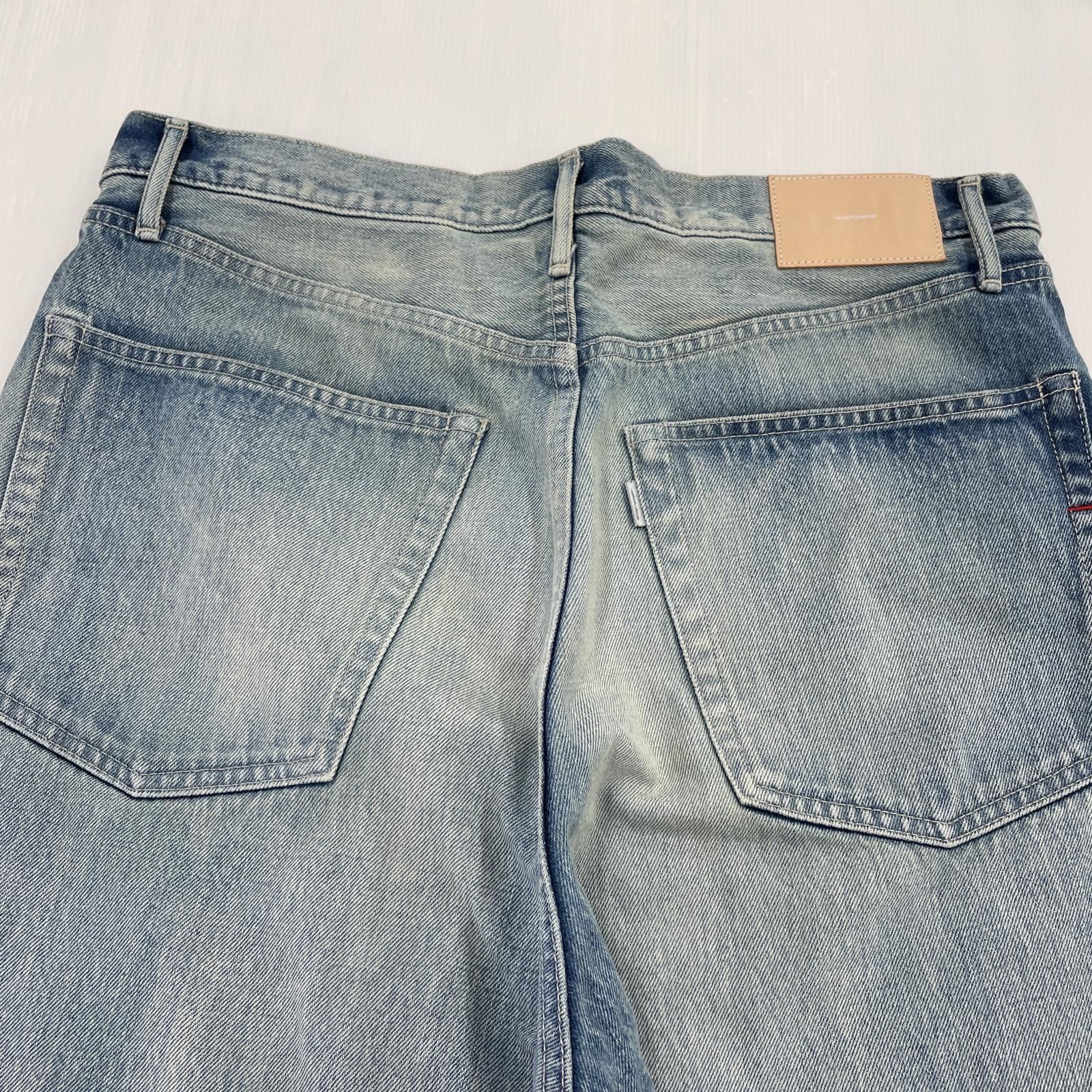 graphpaper グラフペーパー ユーズド加工 ワイドデニムパンツ size2/ブルー