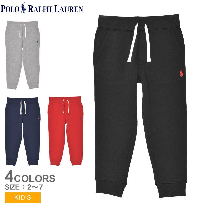 ポロ ラルフローレン スウェットパンツ 322720897 キッズ ジュニア 子供 フリース ジョガー パンツ POLO RALPH LAUREN カラー:04.レッド  品番：2123-0158