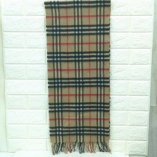 BURBERRY バーバリー 100% カシミヤ マフラー ノバチェック イギリス製