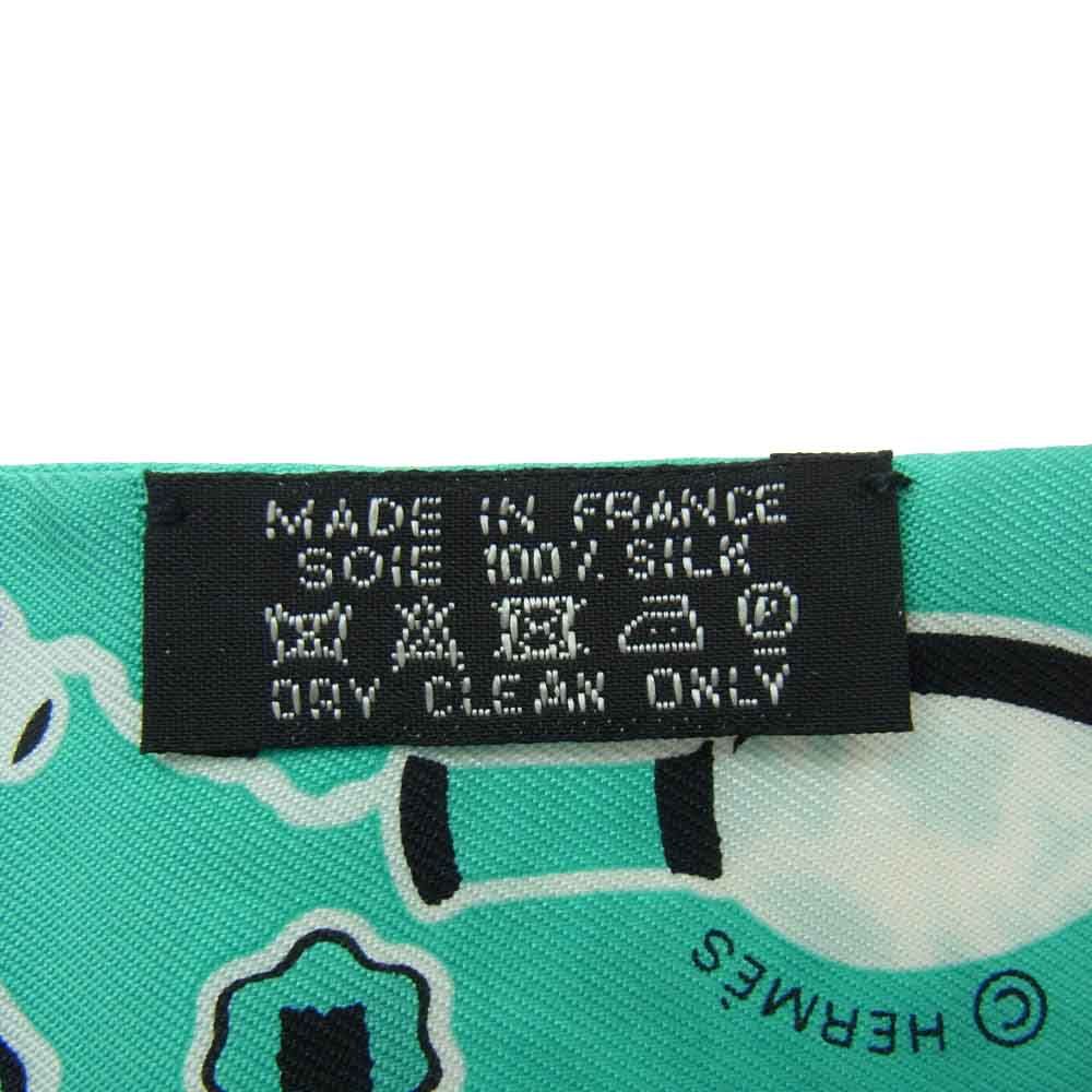 HERMES エルメス Les Flacons Bandana ツイリー スカーフ カーキ系  