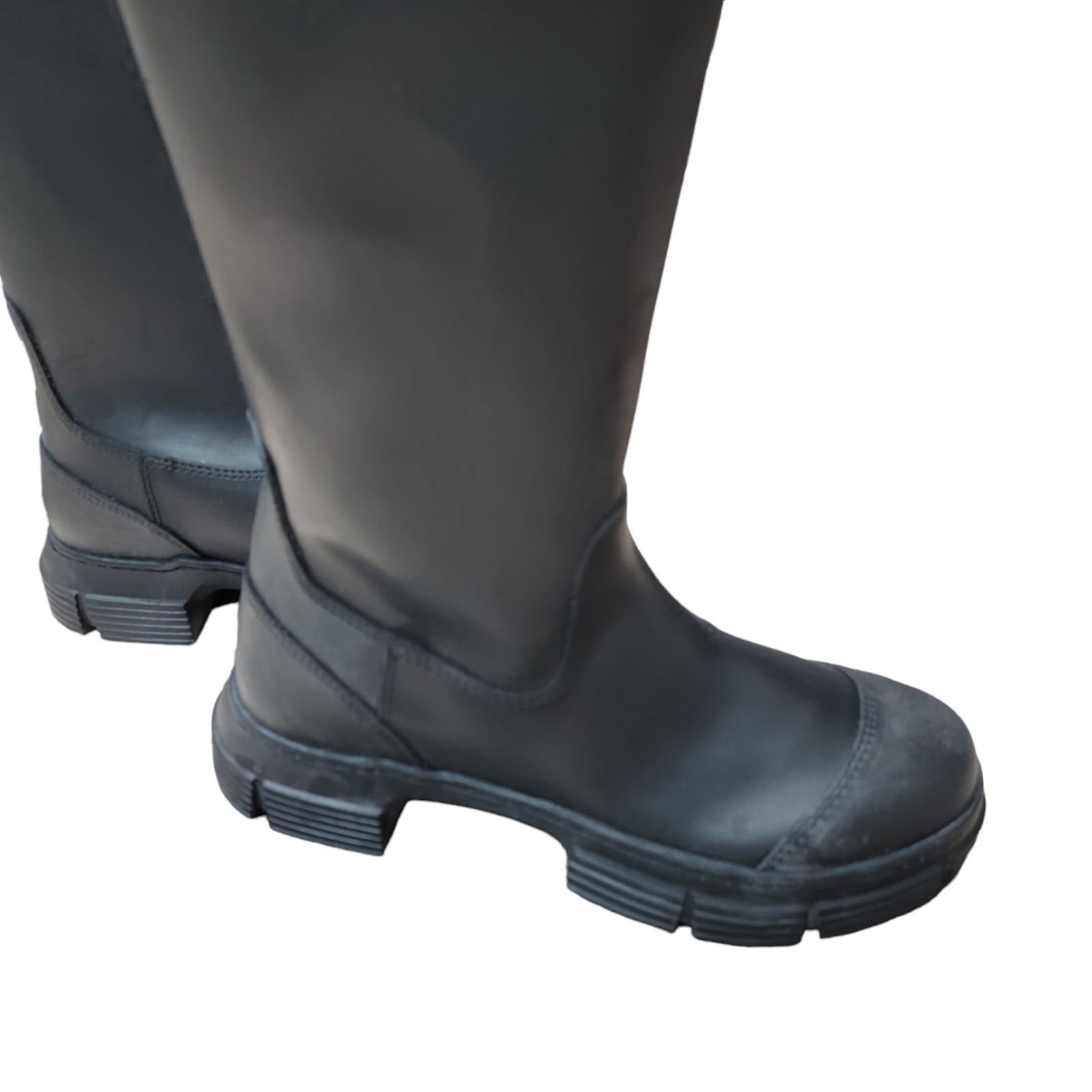 新品】税込46,200円 23AW ガニー GANNI ロングブーツ Recycled Rubber